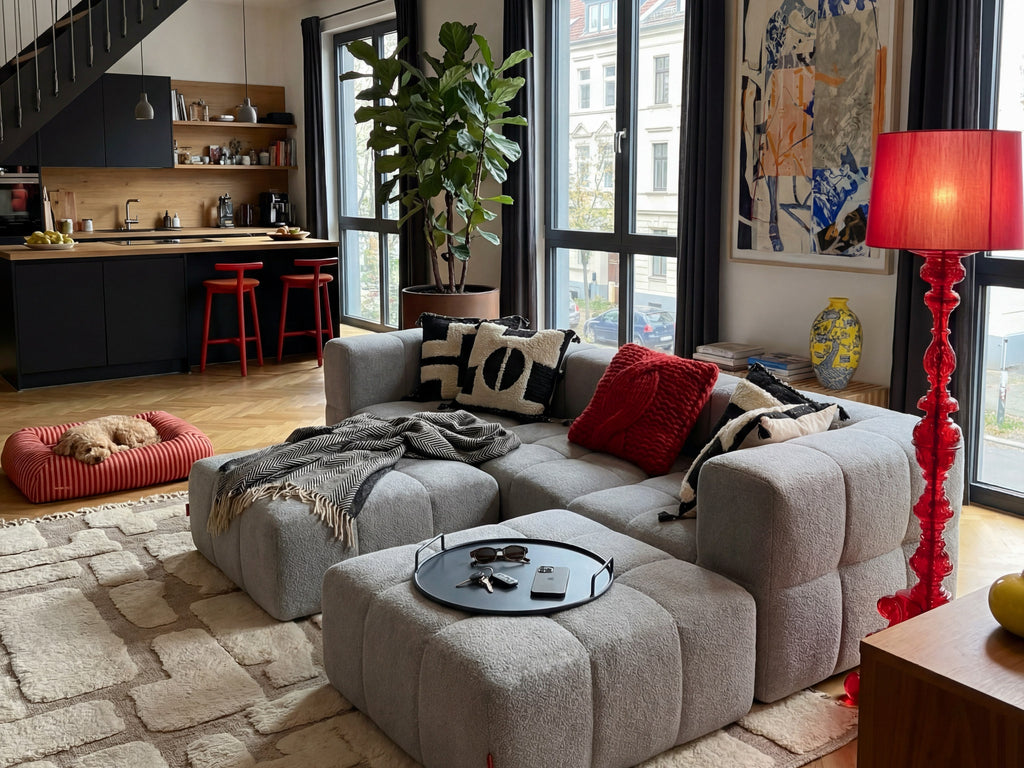 5 Piece Modular Sofa - Grey