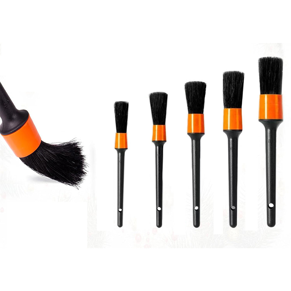 20-piece set for cleaning and maintaining vehicle interior and exterior surfaces
