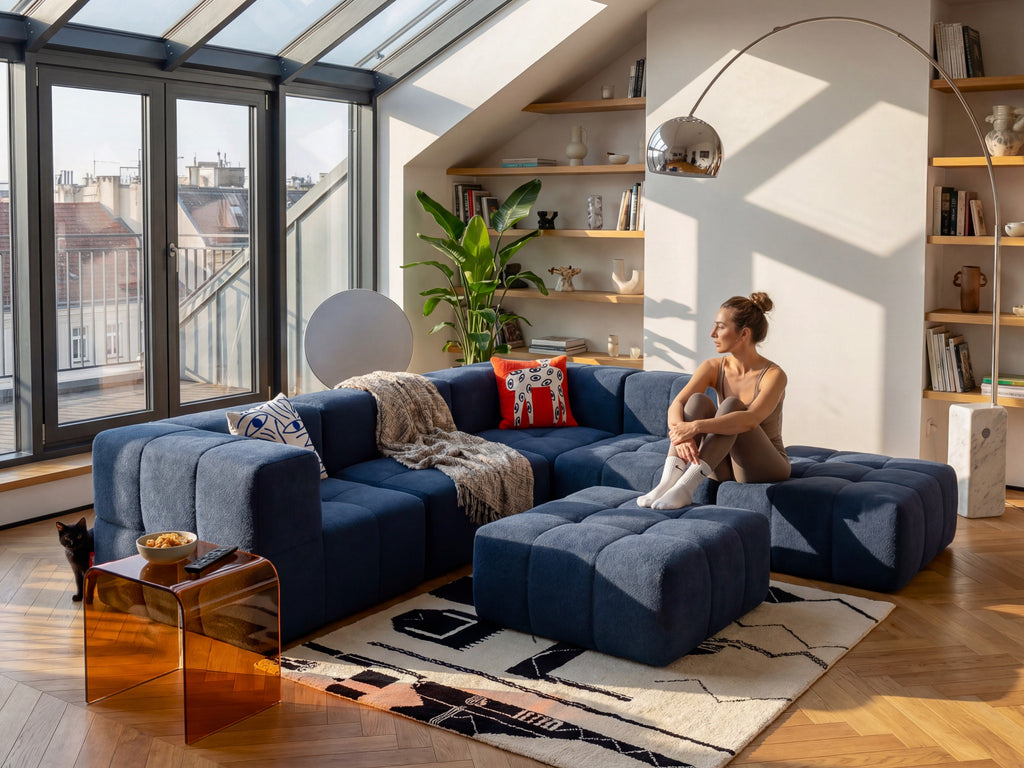 5-Piece Modular Sofa - Blue