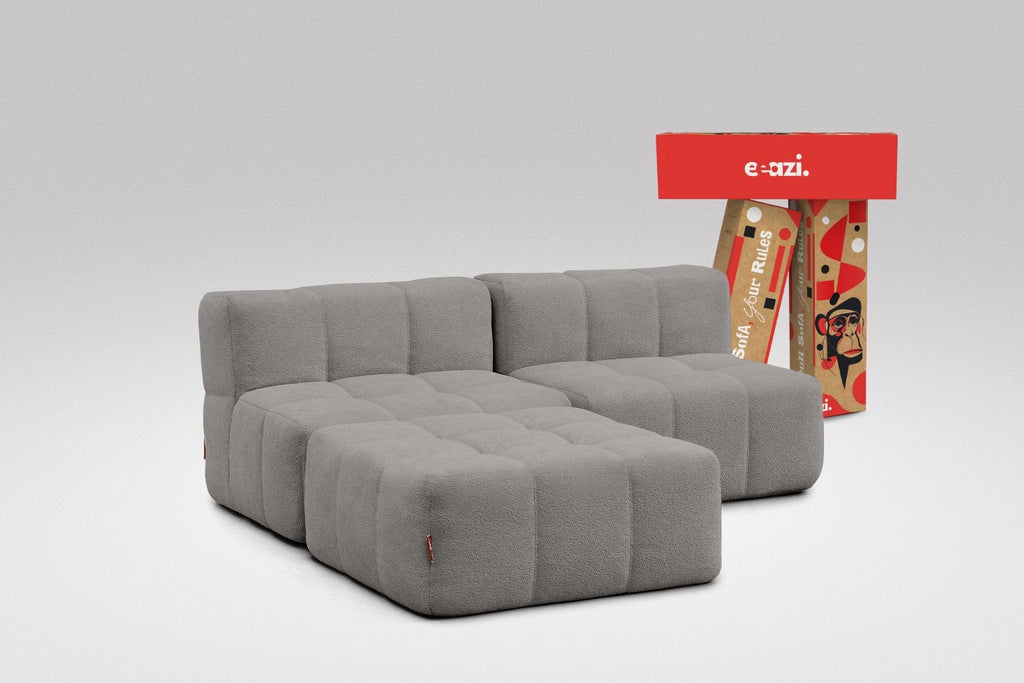 3-Piece Modular Sofa – Grey