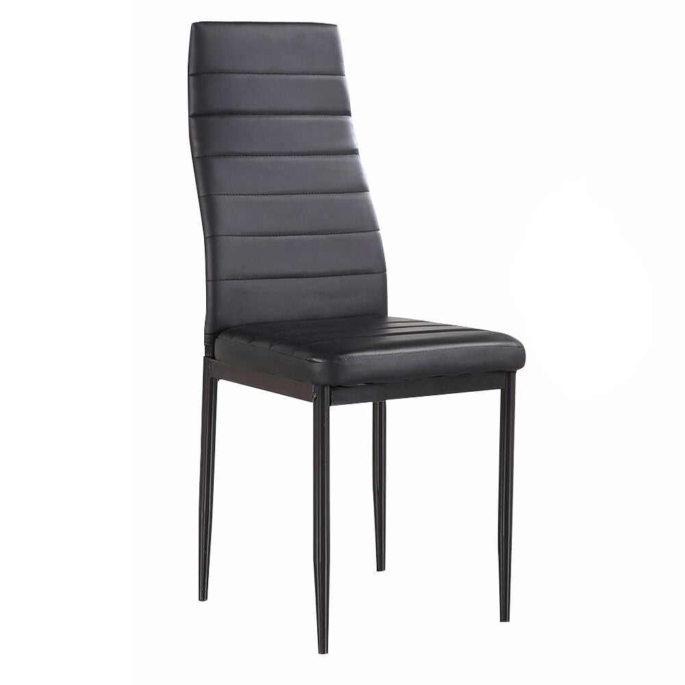 Set of 4 kitchen chairs, black