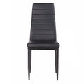 Set de 4 buc scaune de bucatarie, negru