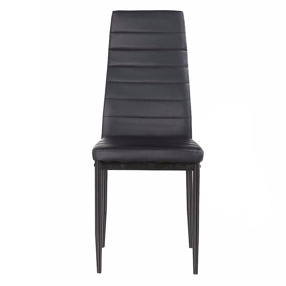 Set of 4 kitchen chairs, black