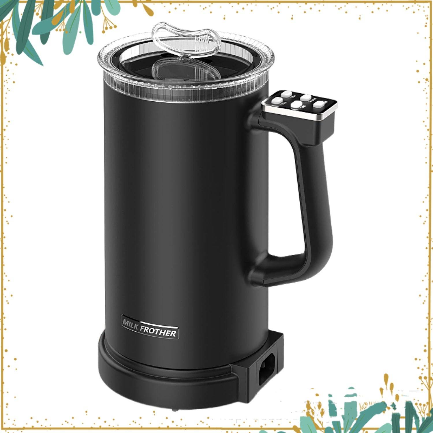 Electric Milk Frother for Coffee & Lattes – Hot & Cold Frothing