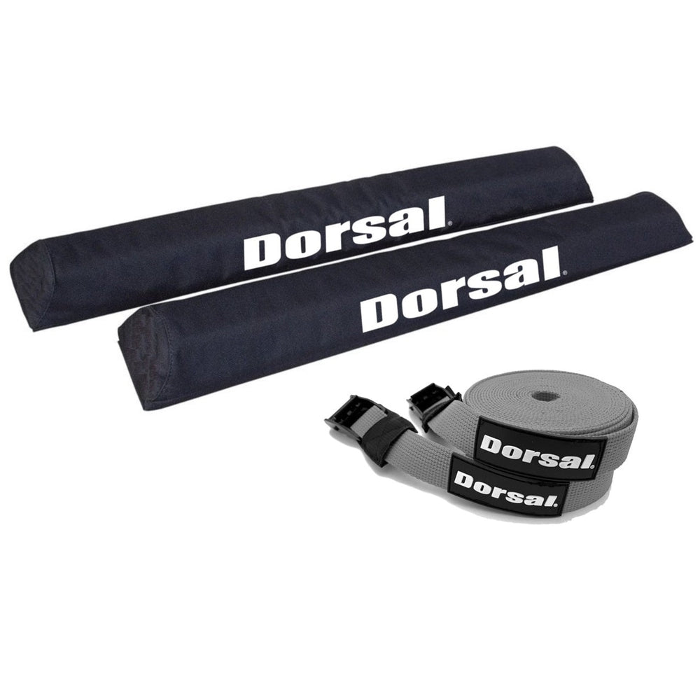 DORSAL Aero Roof Rack Pads with 15 ft Surf Straps - Pack of 4 for Car Surfboard Kayak SUP Long