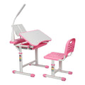 Height-adjustable, multifunctional, children's desk - pink