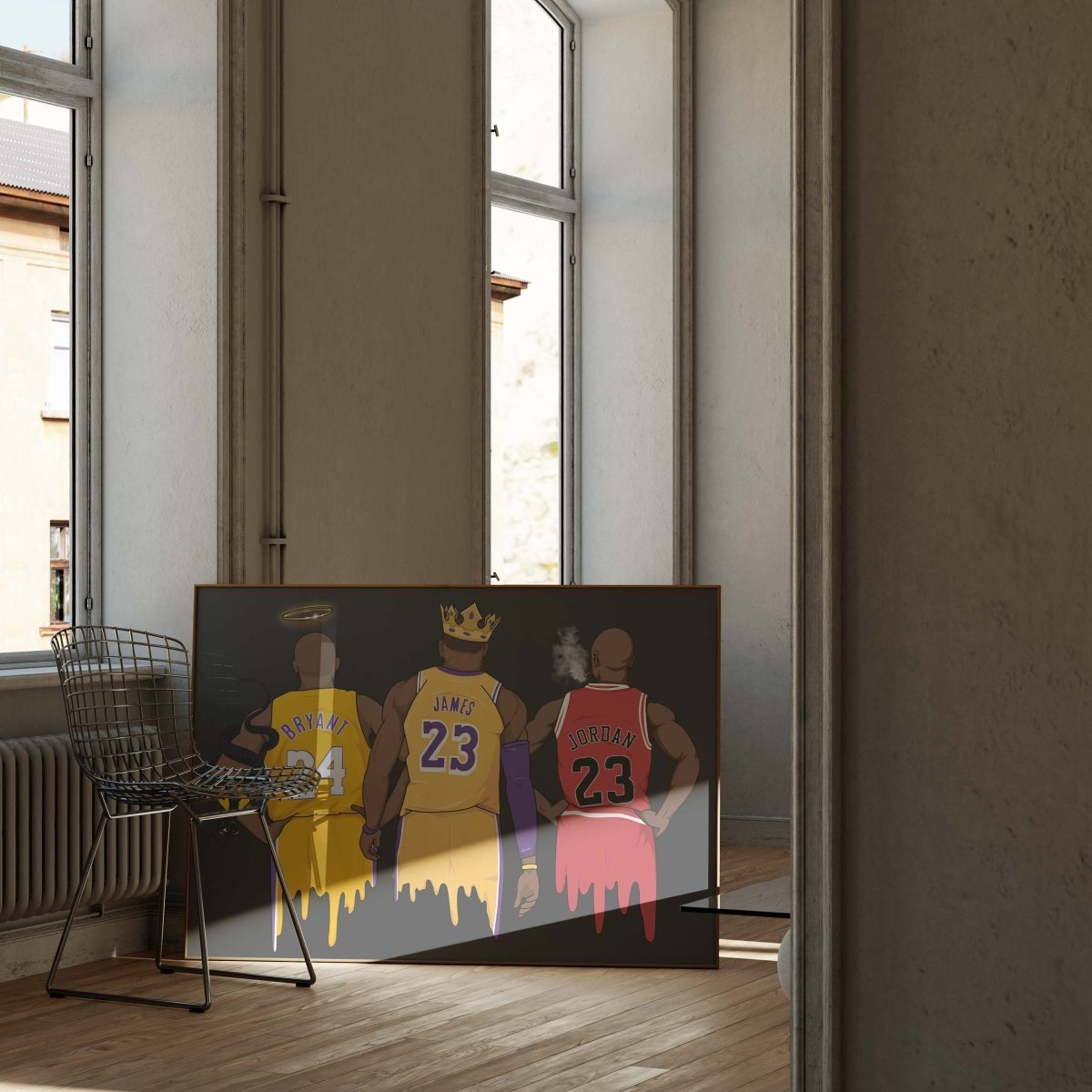 Basketball Legends Trio Poster · Street Art Illustration · Pop Art Sport Design · Urban Athlete Artwork · Modern Wall Art · Unframed Print