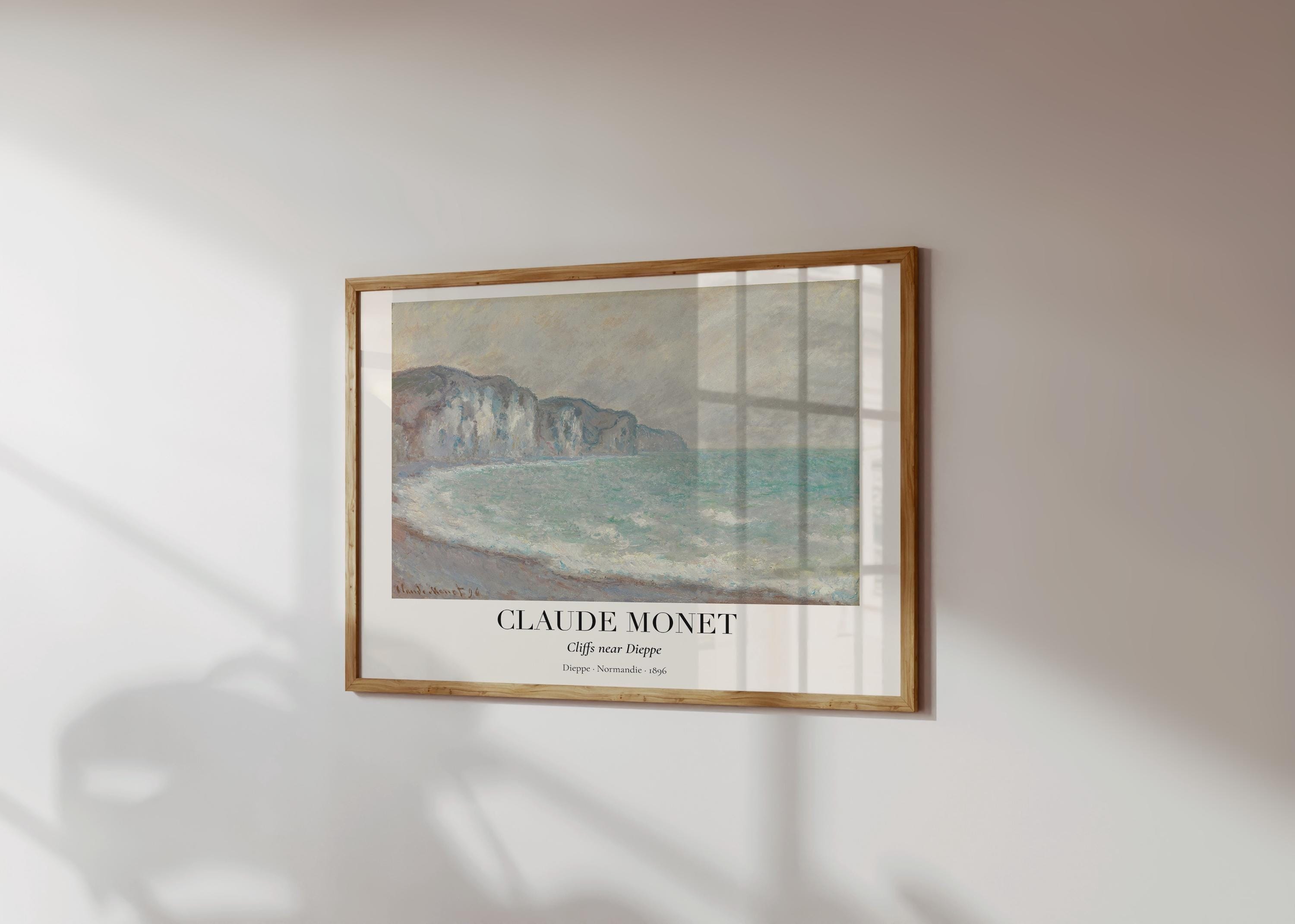 Claude Monet Poster · Cliffs near Dieppe 1896 · Normandy Coast Art · Impressionism Print · Vintage Wall Decor without frame