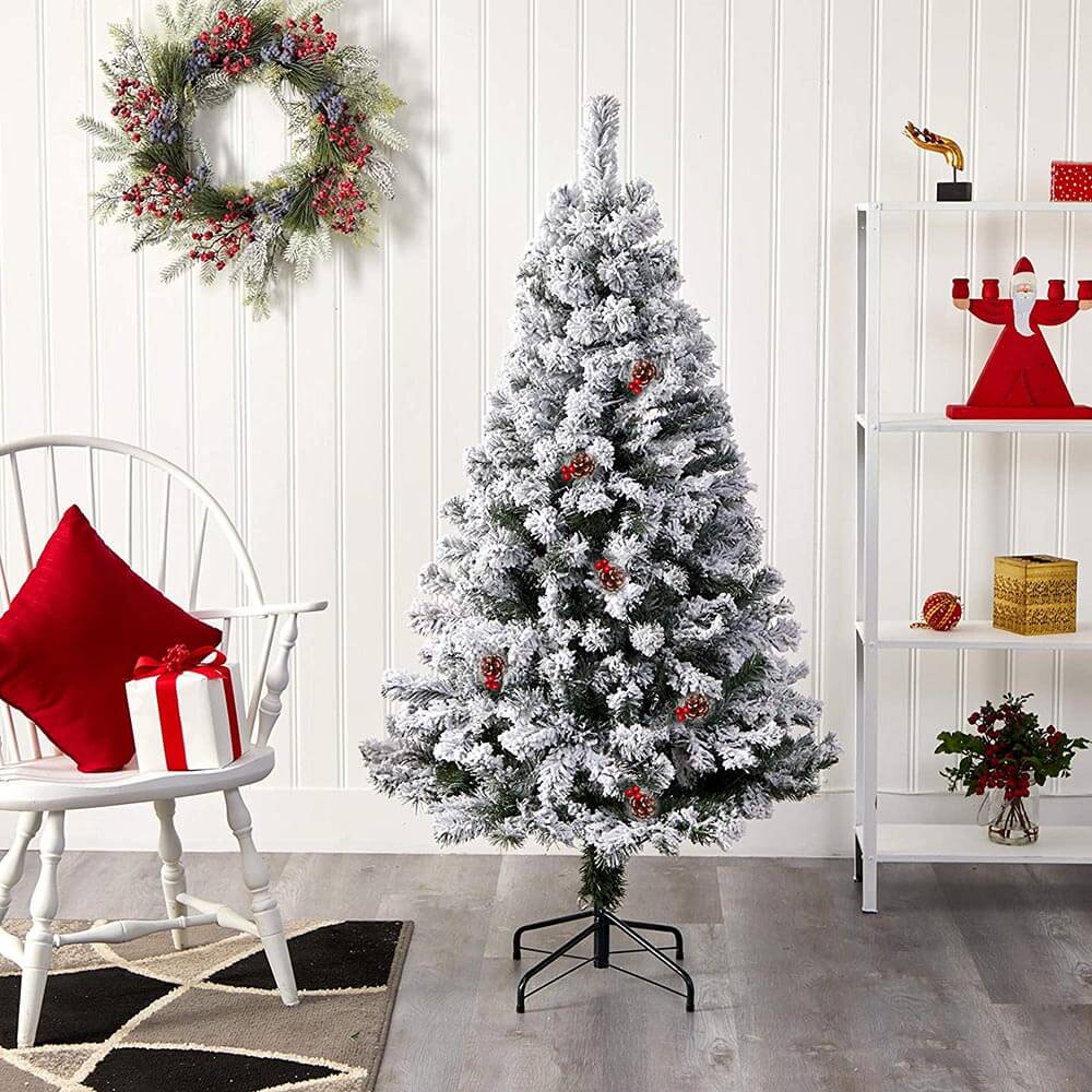 Snowy artificial pine - in several versions - 210 cm