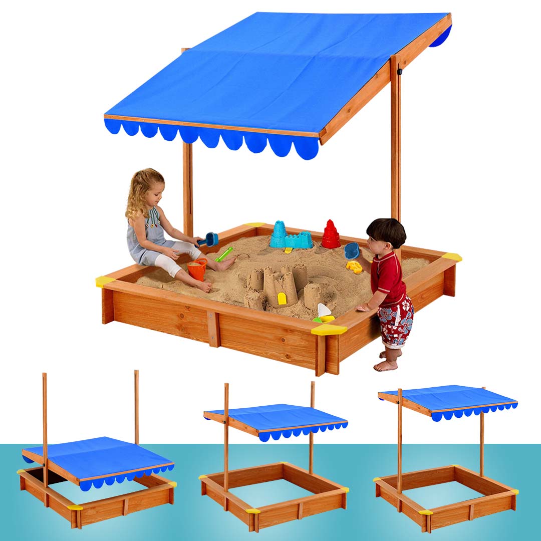Sandpit with sun canopy