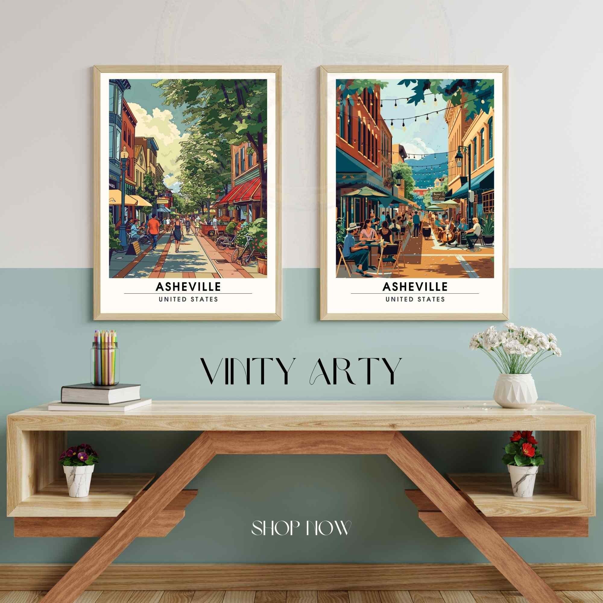 Asheville, North Carolina Poster | Asheville Travel Print