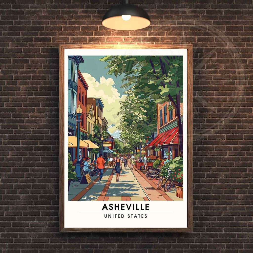 Asheville, North Carolina Poster | Asheville Travel Print