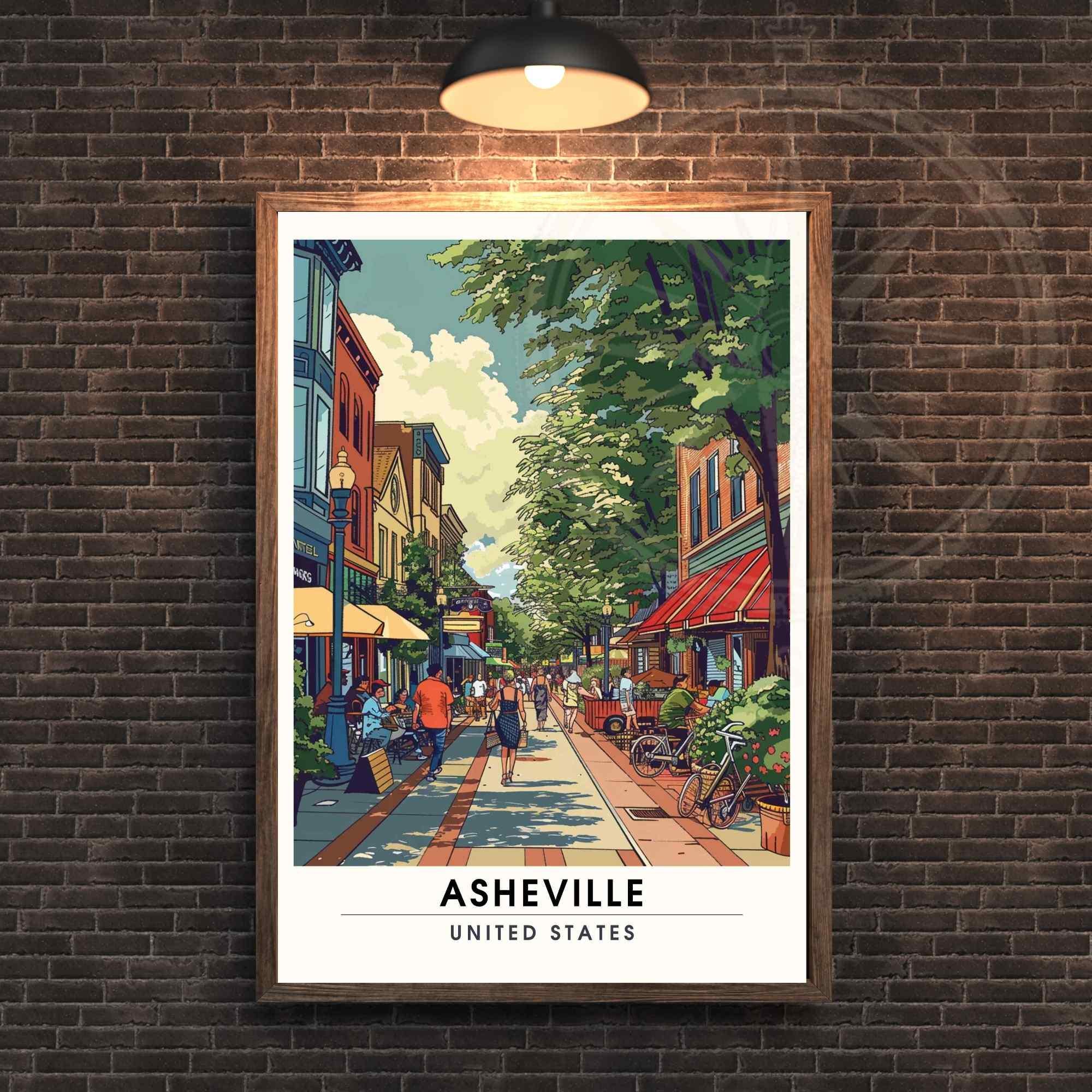 Asheville, North Carolina Poster | Asheville Travel Print