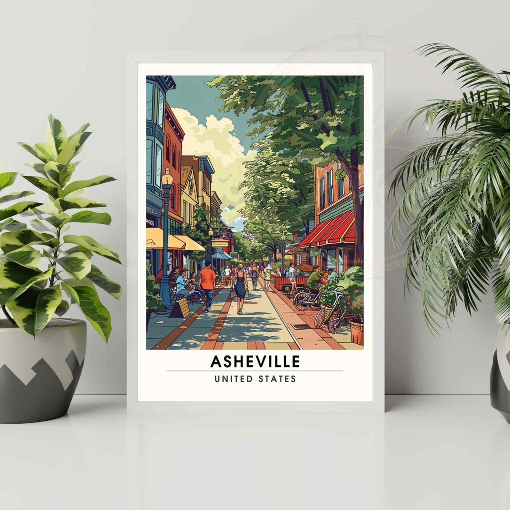 Asheville, North Carolina Poster | Asheville Travel Print
