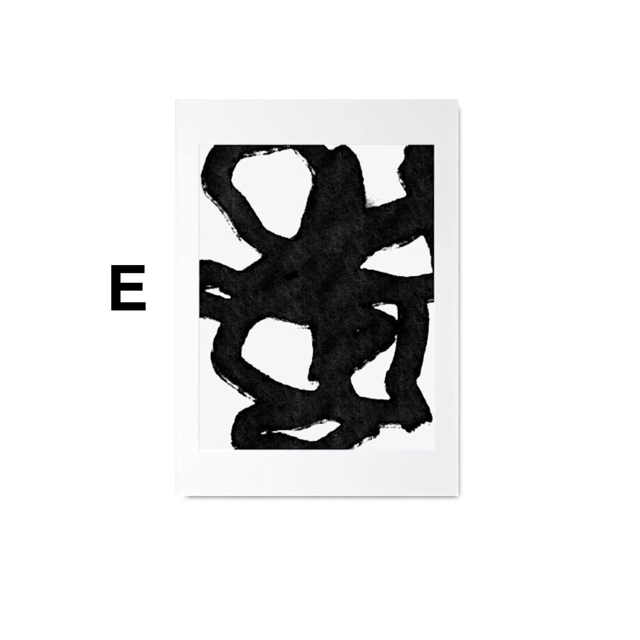 Poster faces lines and abstract shapes as a decorative print without a frame