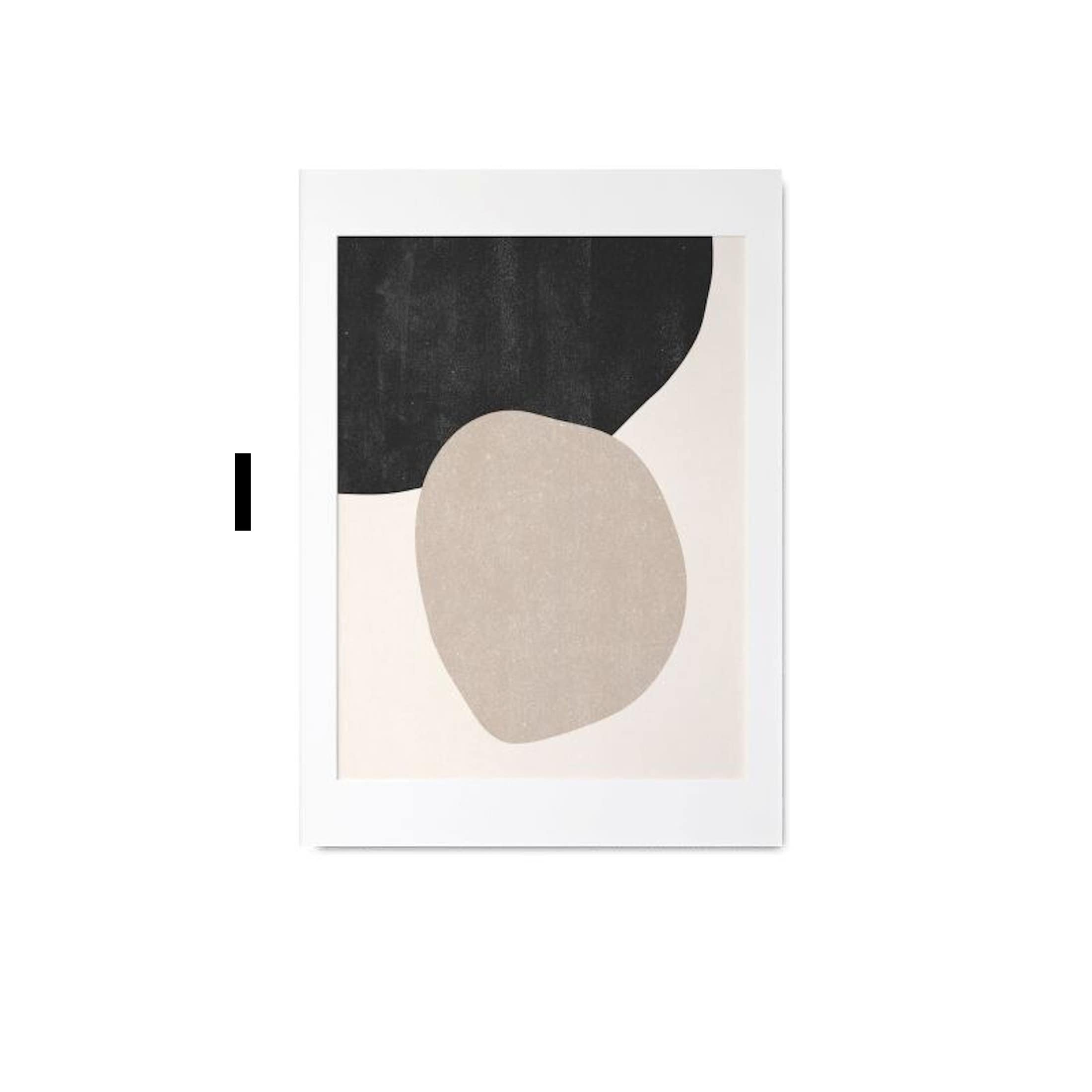 Poster faces lines and abstract shapes as a decorative print without a frame
