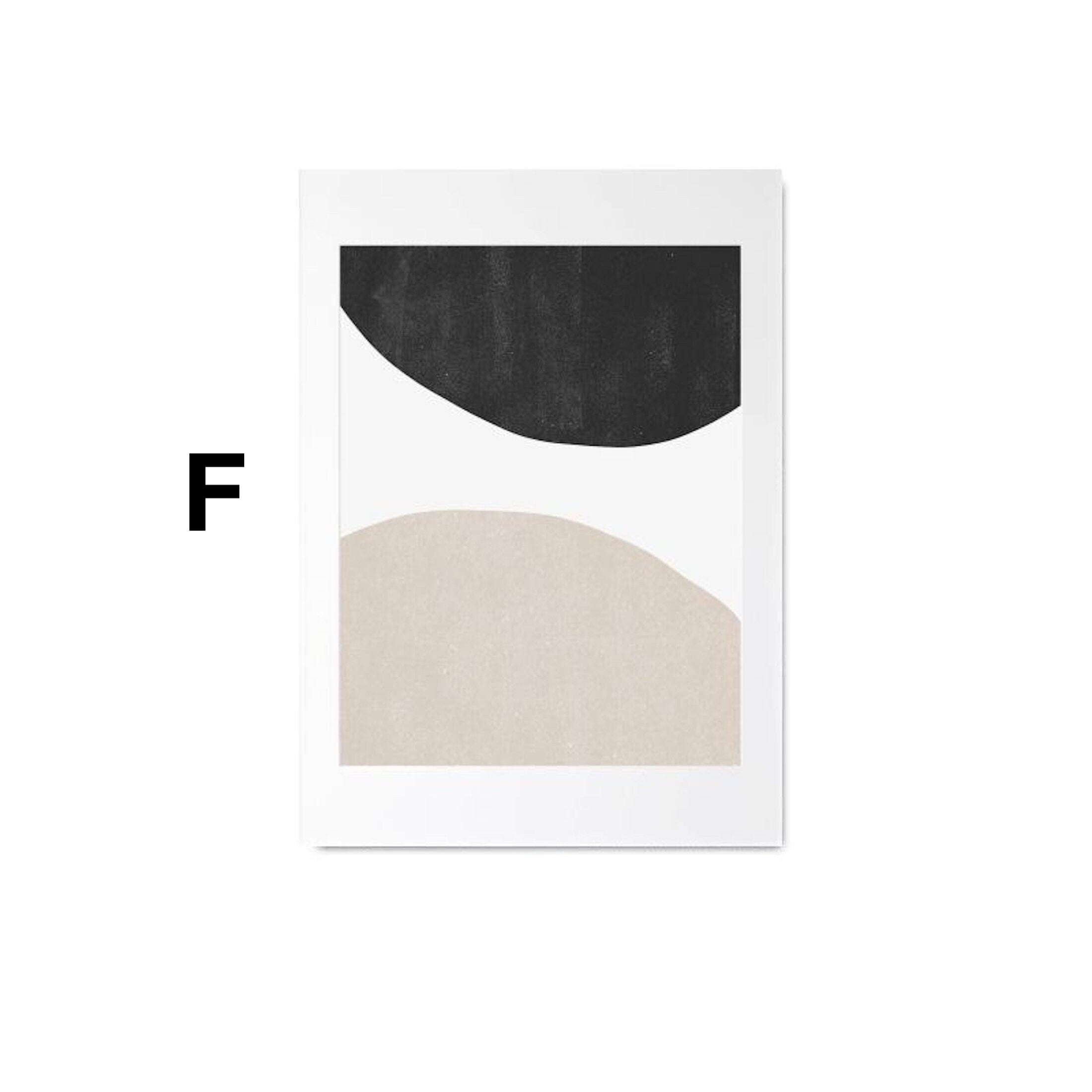 Poster faces lines and abstract shapes as a decorative print without a frame