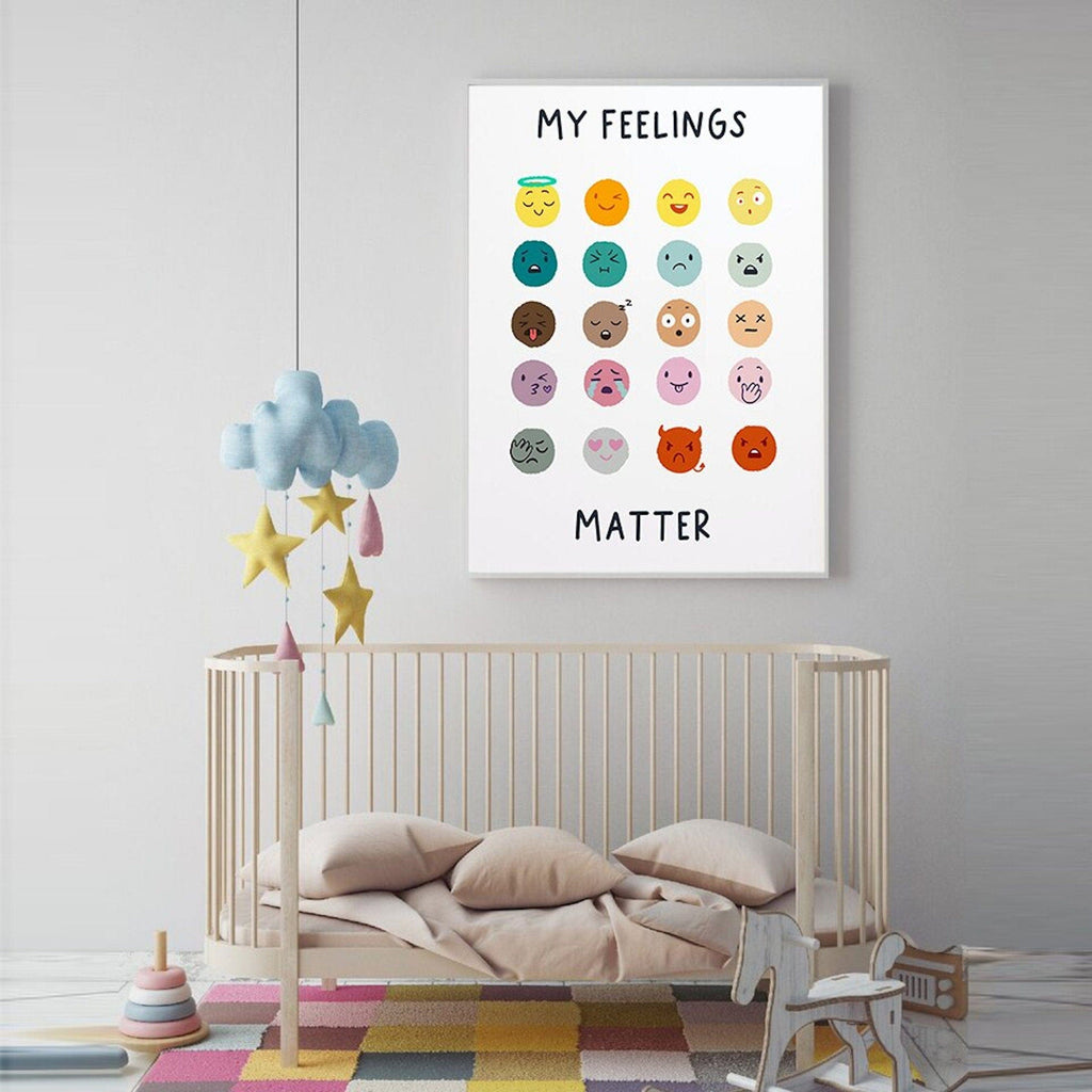 Poster Kinder Emojis Gefühle als Deko Print ohne Rahmen
