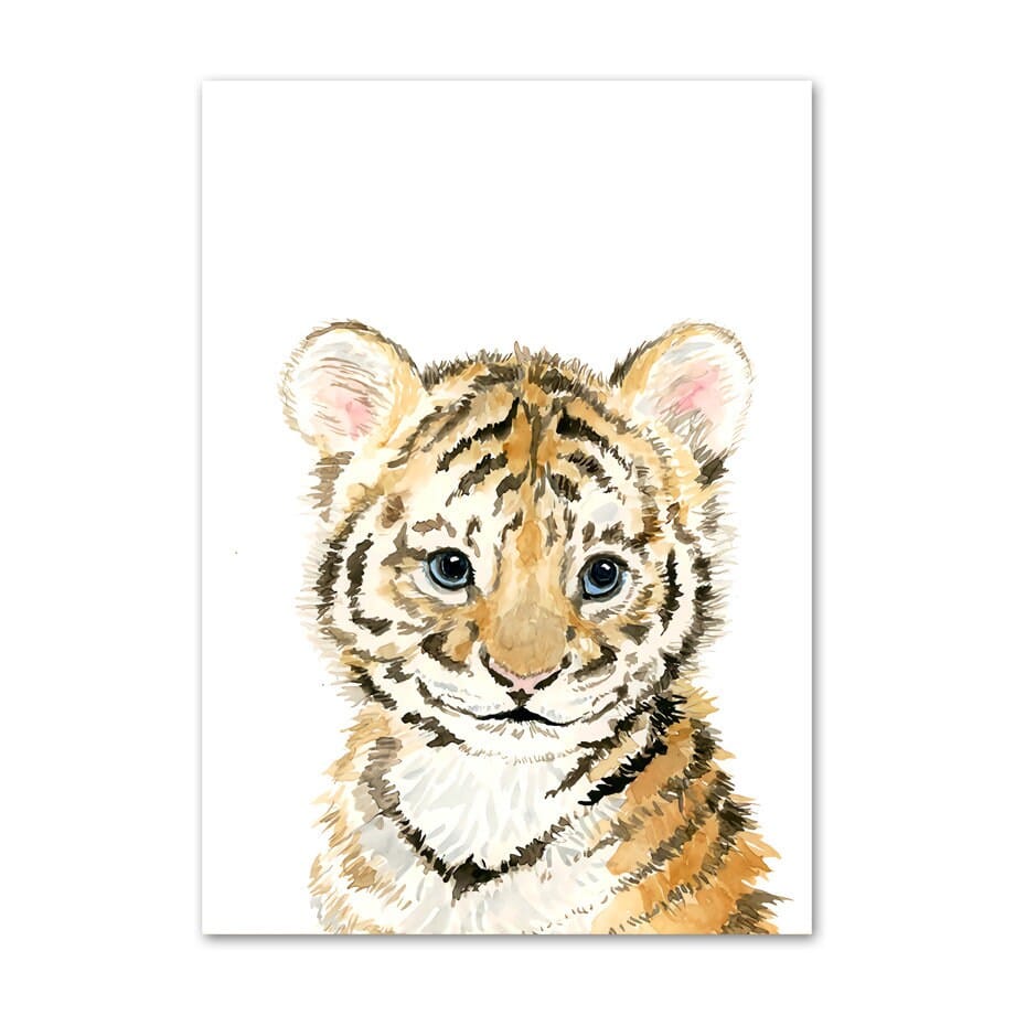 Nursery Posters Animals Fox Elephant Bear Rabbit Zebra I Nursery Wall Art I Wall Decor I Art Print I Decorative Print I Unframed