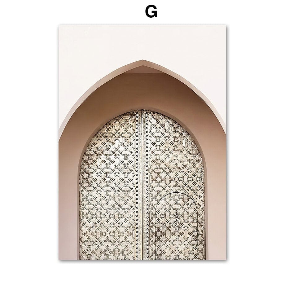 Morocco Gate Arab Architecture Poster · Living Room & Bedroom Wall Art · Decorative Prints · Unframed