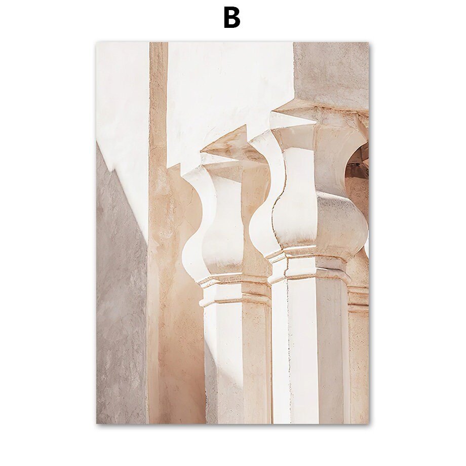 Poster Marokko Tor Arabische Architektur · Wandbilder Wohnzimmer & Schlafzimmer · Deko Print Bilder · ohne Rahmen