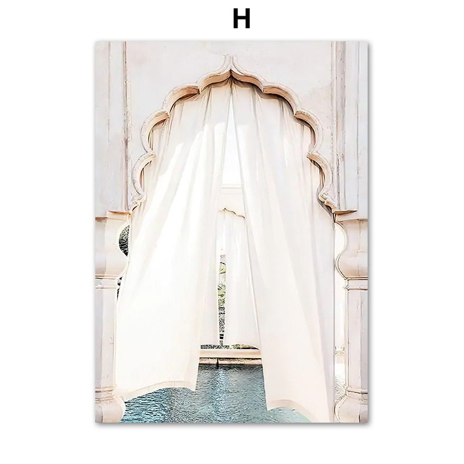 Poster Marokko Tor Arabische Architektur · Wandbilder Wohnzimmer & Schlafzimmer · Deko Print Bilder · ohne Rahmen