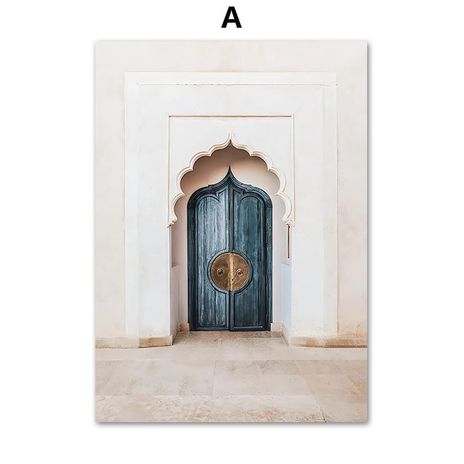 Poster Marokko Tor Arabische Architektur · Wandbilder Wohnzimmer & Schlafzimmer · Deko Print Bilder · ohne Rahmen
