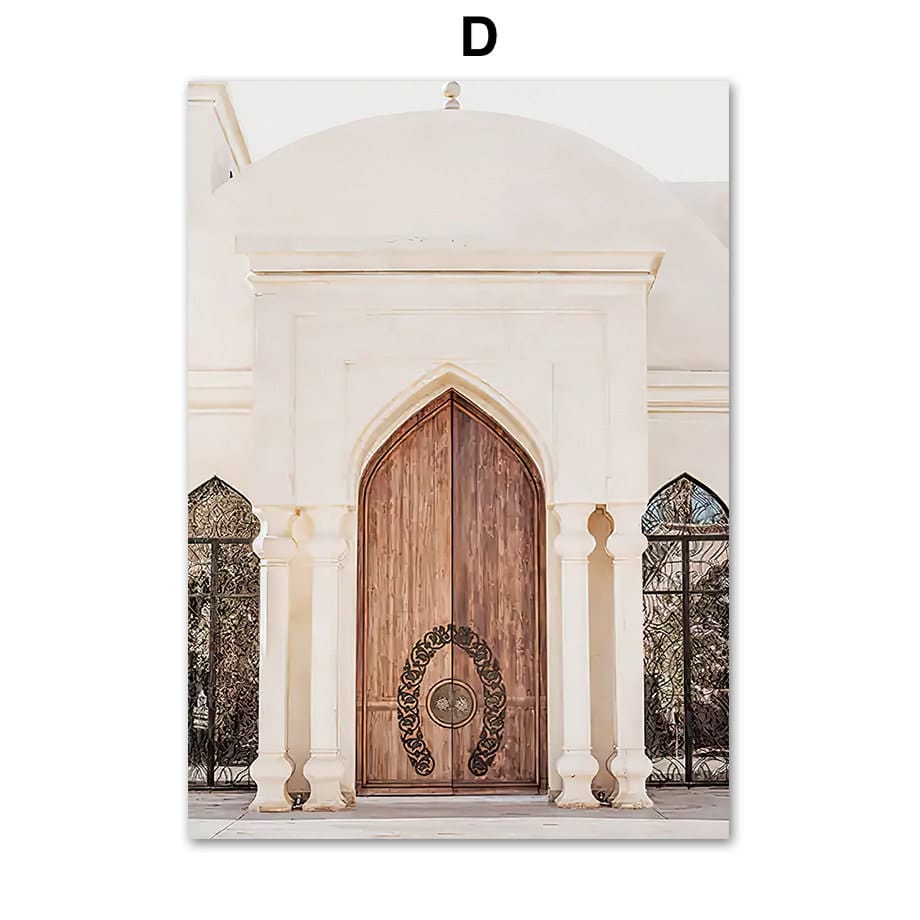 Poster Marokko Tor Arabische Architektur · Wandbilder Wohnzimmer & Schlafzimmer · Deko Print Bilder · ohne Rahmen