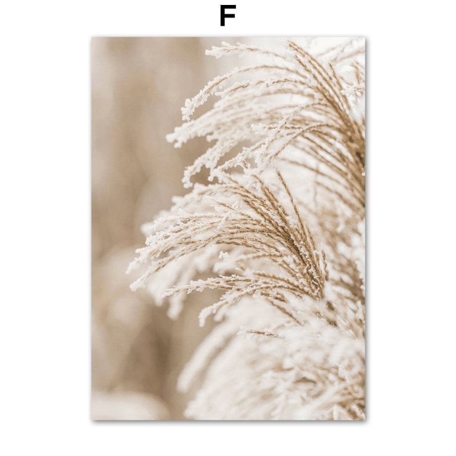 Poster Pampas Grass Beige Love I Wall Art Living Room & Bedroom I Decorative Prints I Unframed