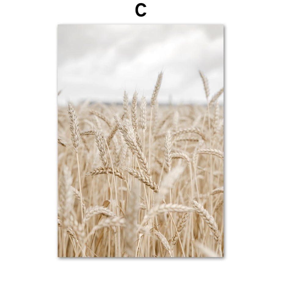 Poster Pampas Grass Beige Love I Wall Art Living Room & Bedroom I Decorative Prints I Unframed