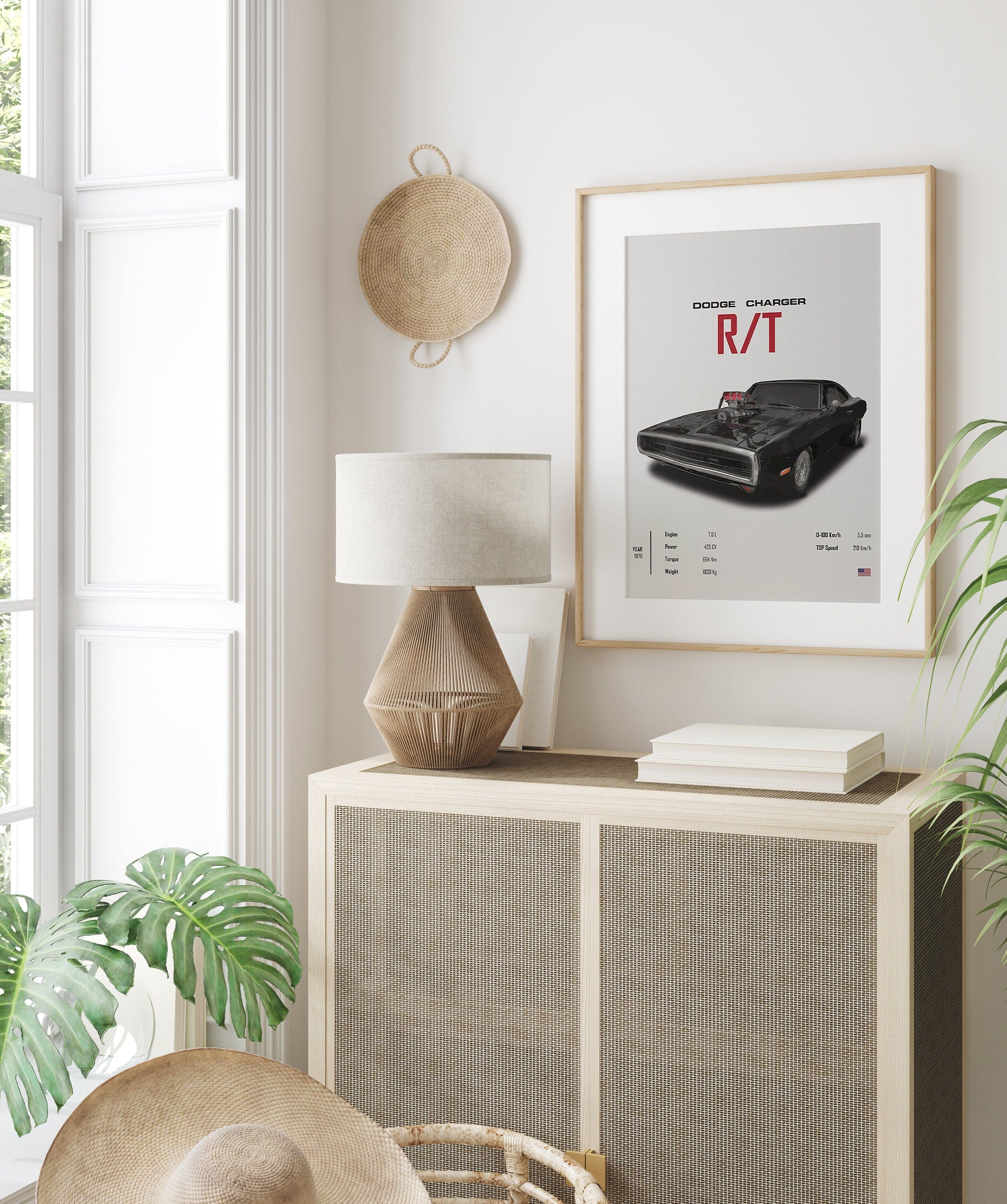 Poster Sports Car CORVETTE Stingray C8 C3 DODGE CHARGER RTSportscar I Gift for him I Living Room & Office I Wall Decor I Print without frame