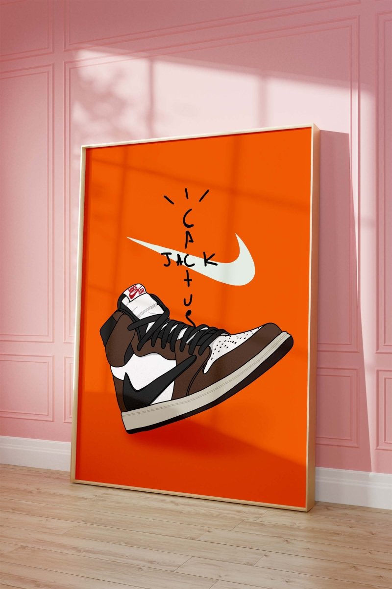 Sneaker Streetwear Illustration Poster · Urban Sneakerhead Art with Cactus Style Graphic · Modern Pop Art · Print without Frame