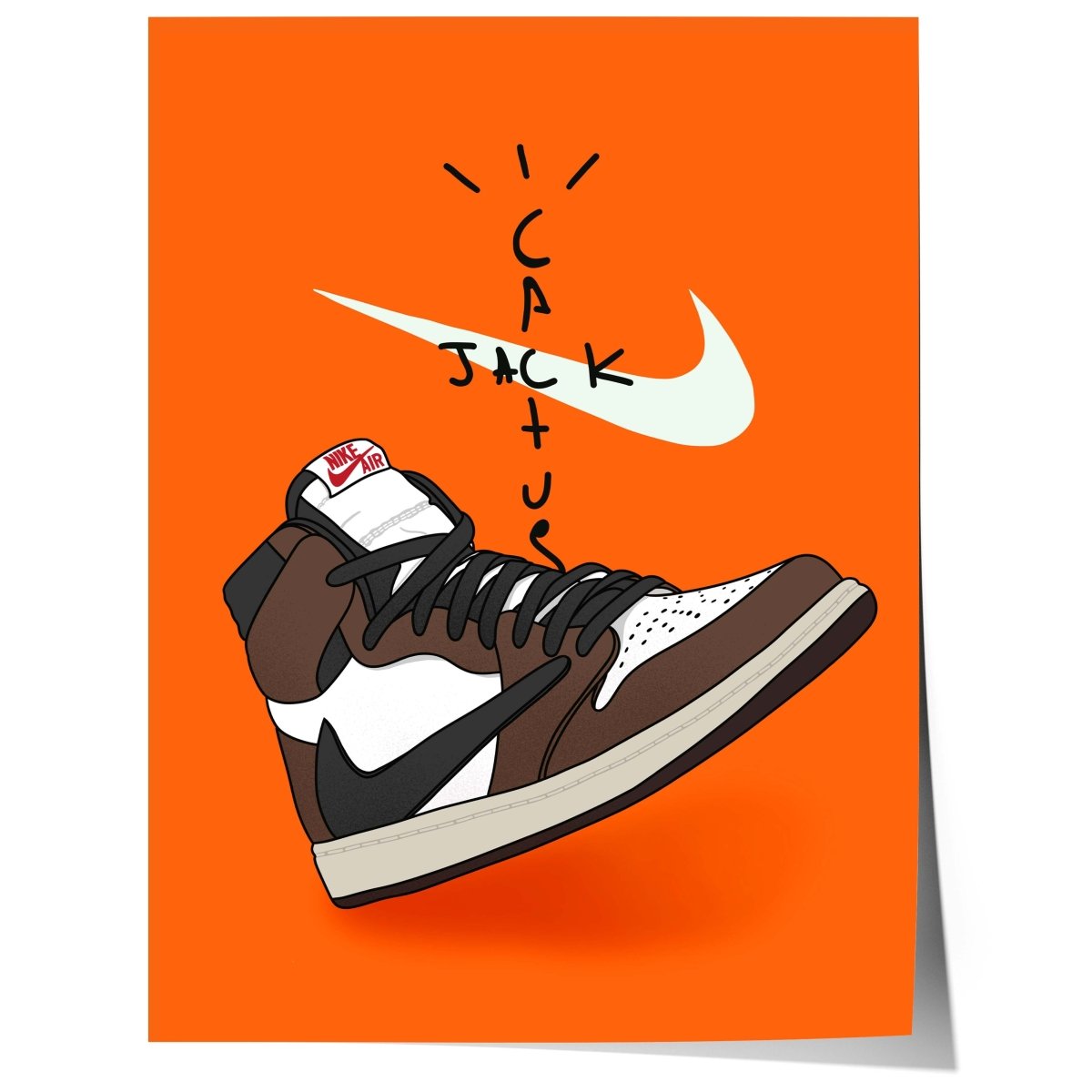 Sneaker Streetwear Illustration Poster · Urban Sneakerhead Art with Cactus Style Graphic · Modern Pop Art · Print without Frame