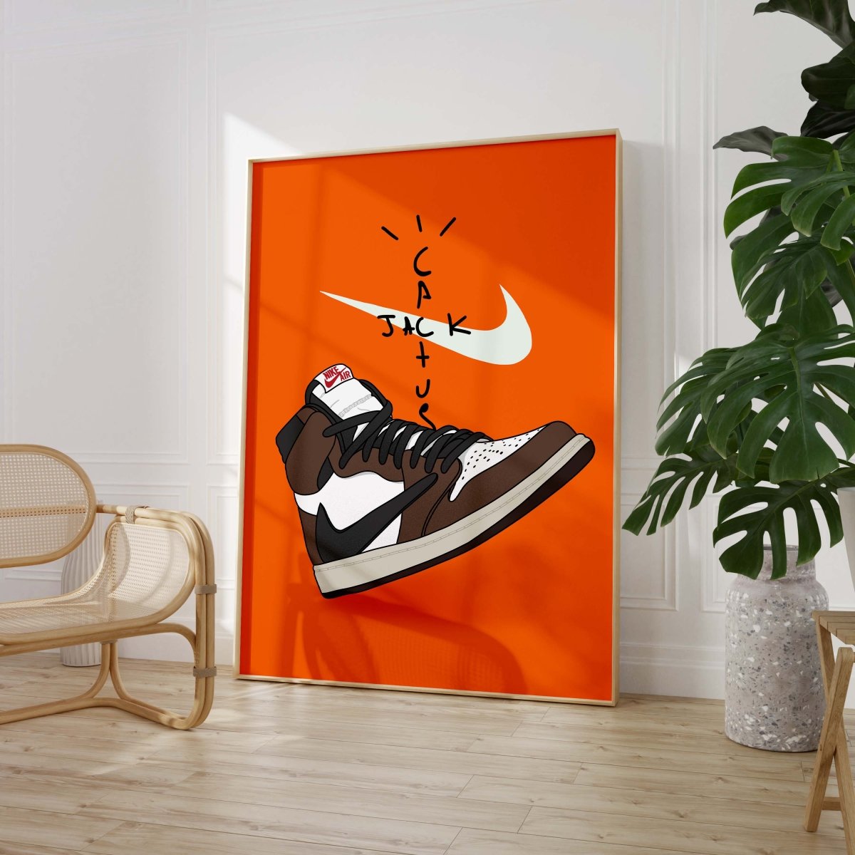 Sneaker Streetwear Illustration Poster · Urban Sneakerhead Art with Cactus Style Graphic · Modern Pop Art · Print without Frame