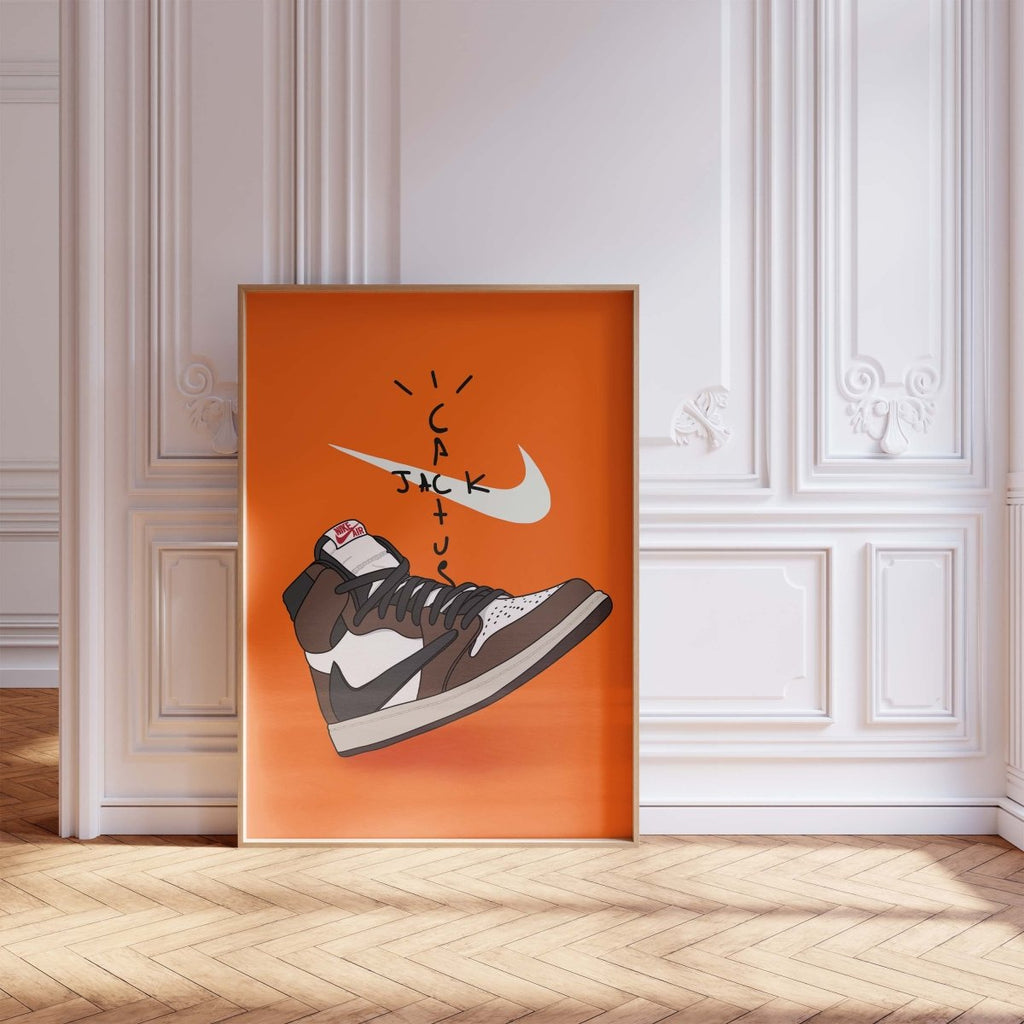 Sneaker Streetwear Illustration Poster · Urban Sneakerhead Art with Cactus Style Graphic · Modern Pop Art · Print without Frame