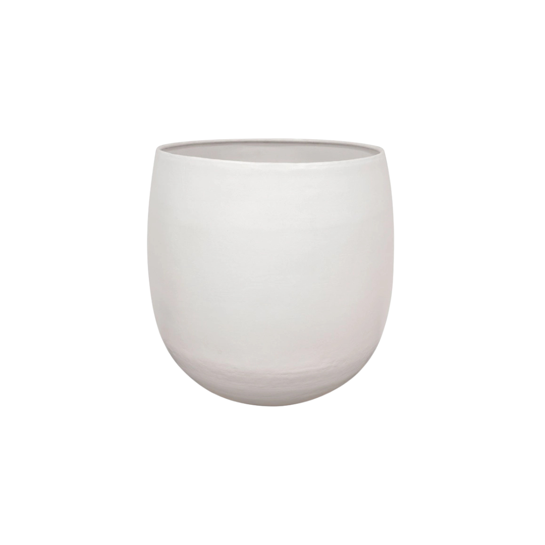 Stijn White Flower Pot – Ø35xH34cm – Modern Planter for Indoor & Outdoor Use – High-Quality, Weather-Resistant Plant Pot – Stylish Design for Garden, Terrace & Living Room