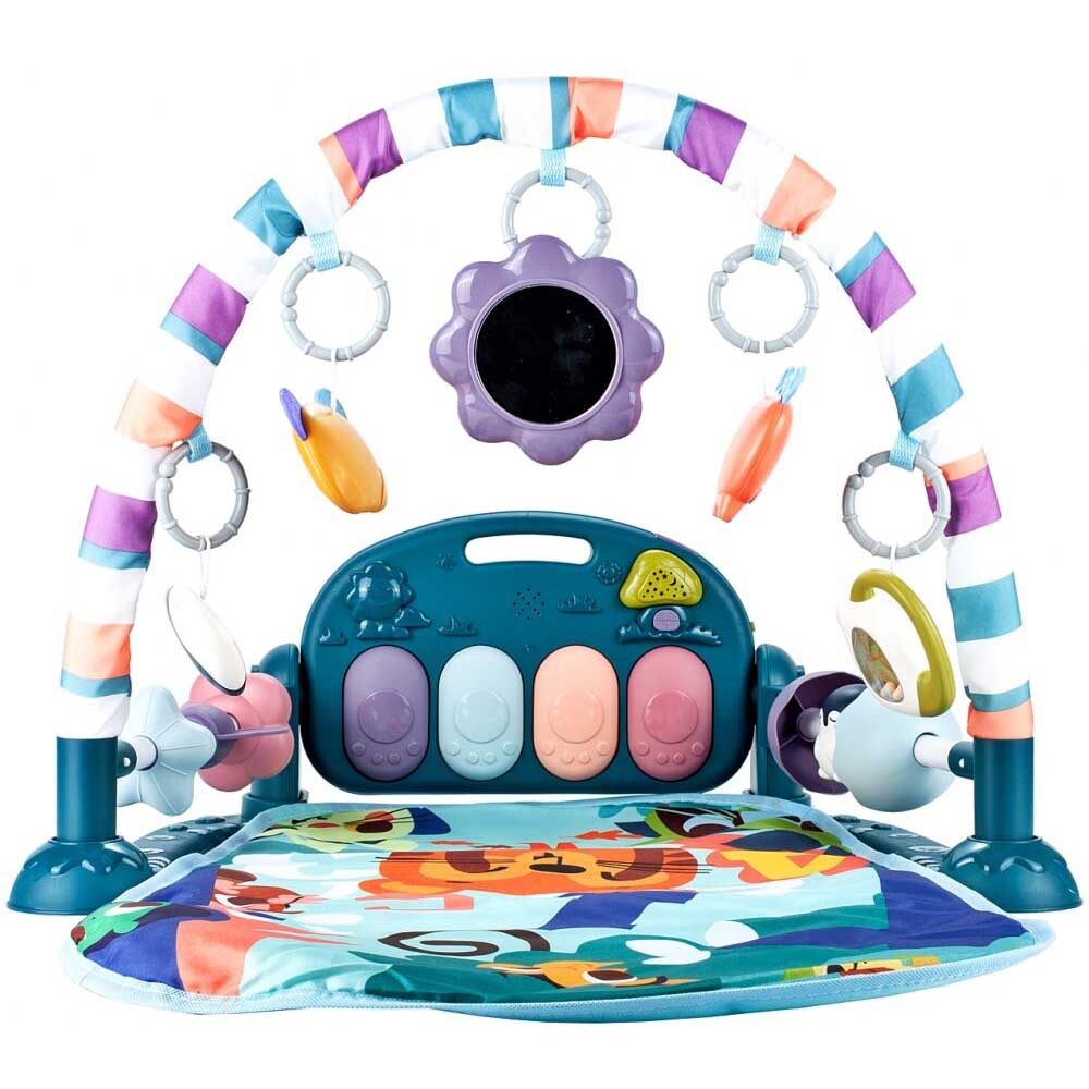 Activity center with piano, in multiple types-blue